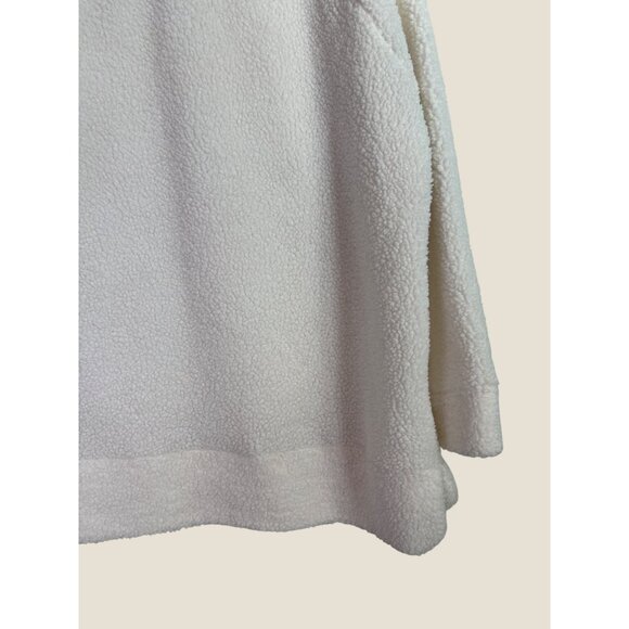 Haven Well Within Cozy Sherpa Funnel Neck Lounge Tunic Sweater Cream White L - Picture 10 of 13